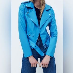 Zara faux leather biker jacket, motto jacket